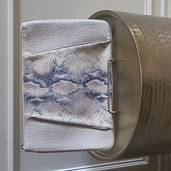 GiGi New York Handbags - GiGi New York Oversized Leather Clutch Snakeskin Design